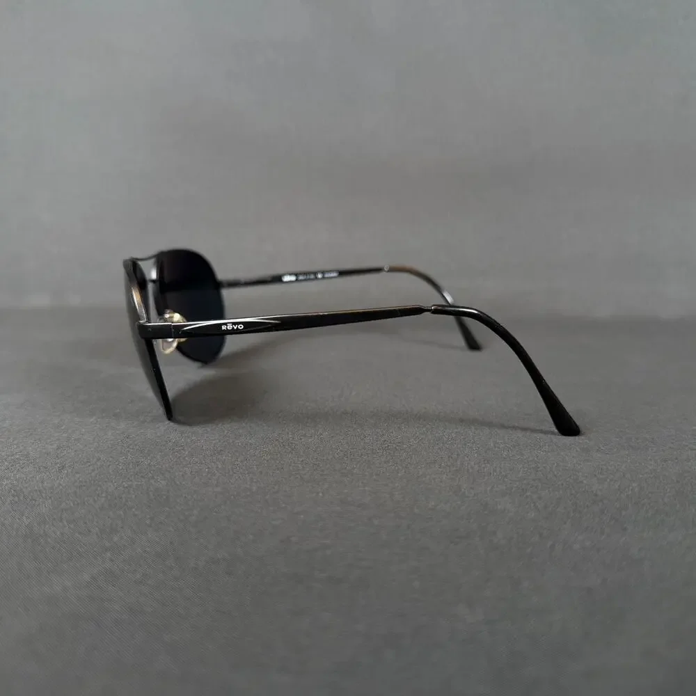 Revo 3052 001/J3 59-13-135 Black Metal Polarized Aviator Sunglasses